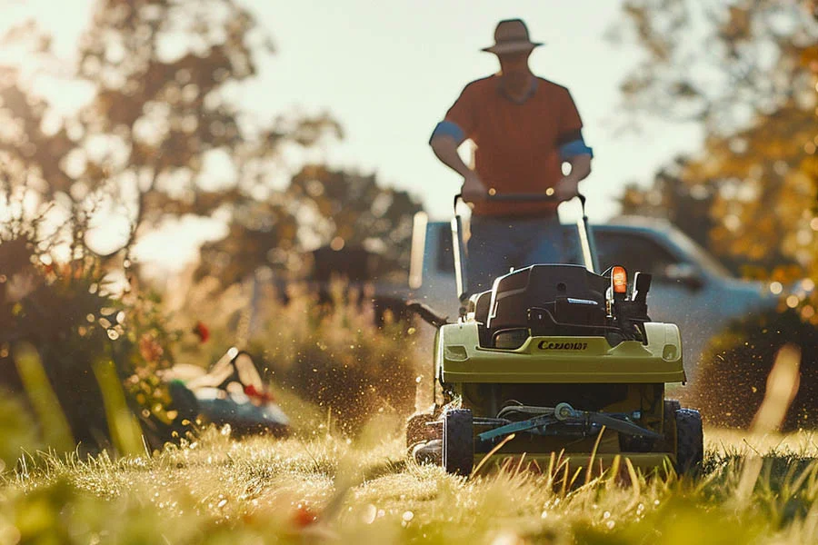 electric battery lawnmower